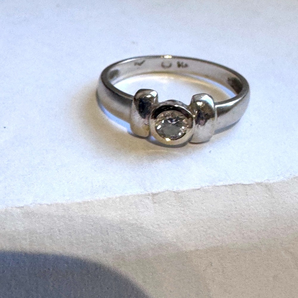 💥 HOST PICK 💥 14K White Gold Diamond Ring | Modern Bezel Set Fine Jewelry 💎